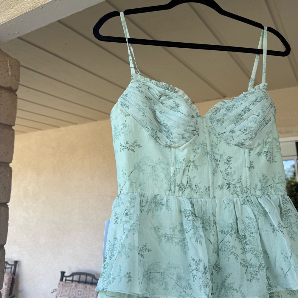 Floral Green Women's Dress